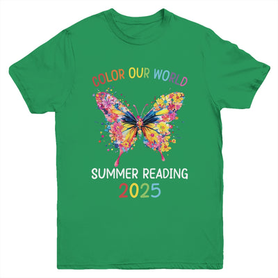 Color Our World Summer Reading Program 2025 Butterfly Youth Shirt | siriusteestore