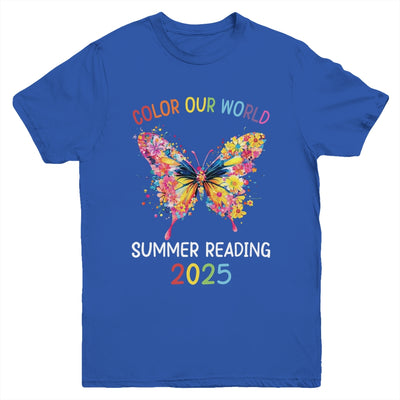 Color Our World Summer Reading Program 2025 Butterfly Youth Shirt | siriusteestore