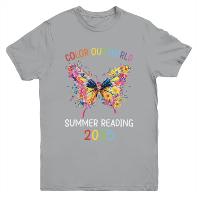 Color Our World Summer Reading Program 2025 Butterfly Youth Shirt | siriusteestore