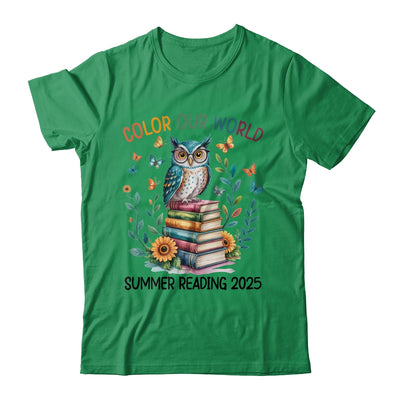 Color Our World Summer Reading Program 2025 Owl Teacher Shirt & Hoodie | siriusteestore