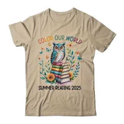 Color Our World Summer Reading Program 2025 Owl Teacher Shirt & Hoodie | siriusteestore