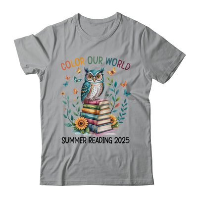 Color Our World Summer Reading Program 2025 Owl Teacher Shirt & Hoodie | siriusteestore