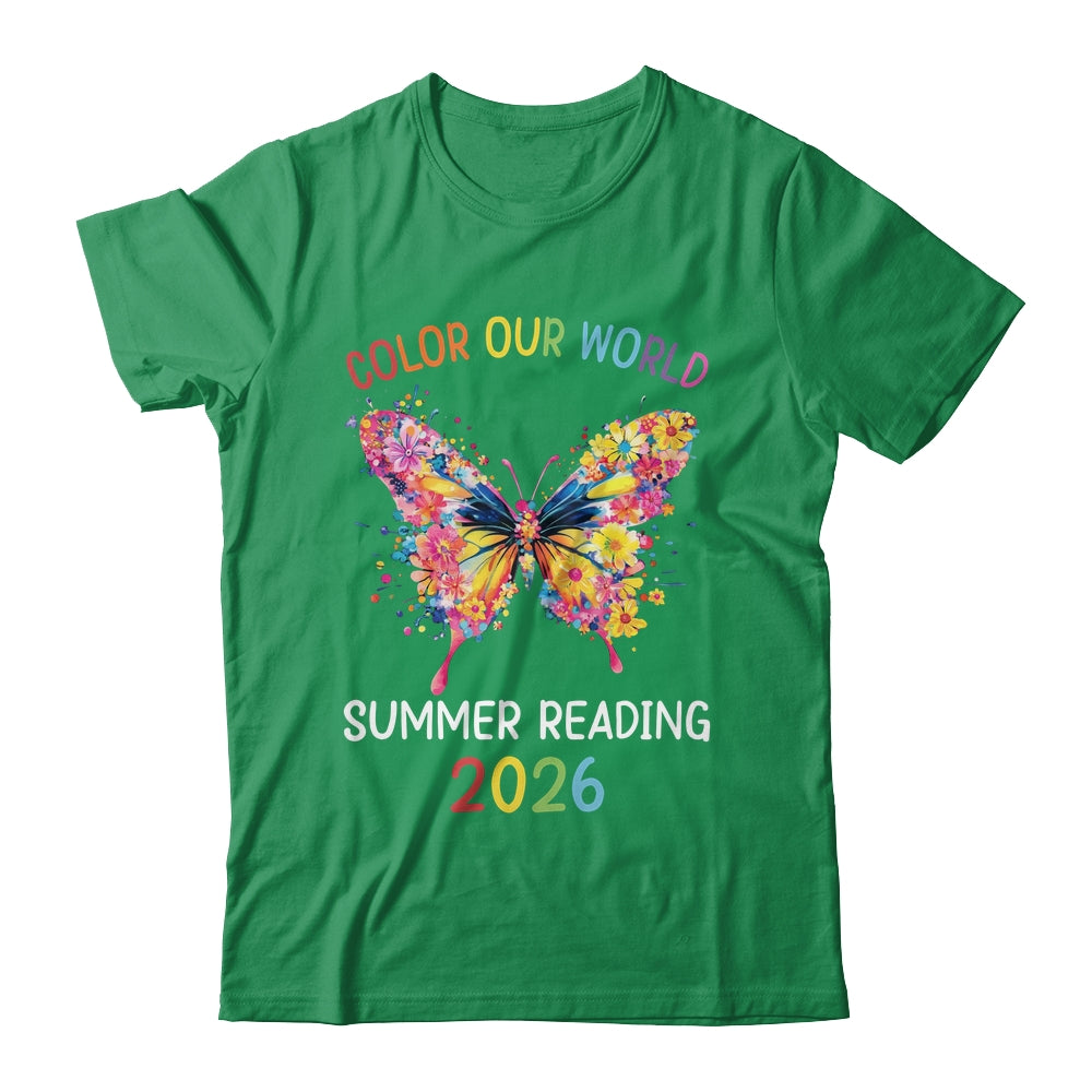 Color Our World Summer Reading Program 2026 Butterfly Shirt & Hoodie | siriusteestore