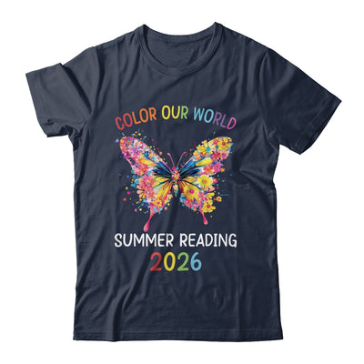 Color Our World Summer Reading Program 2026 Butterfly Shirt & Hoodie | siriusteestore