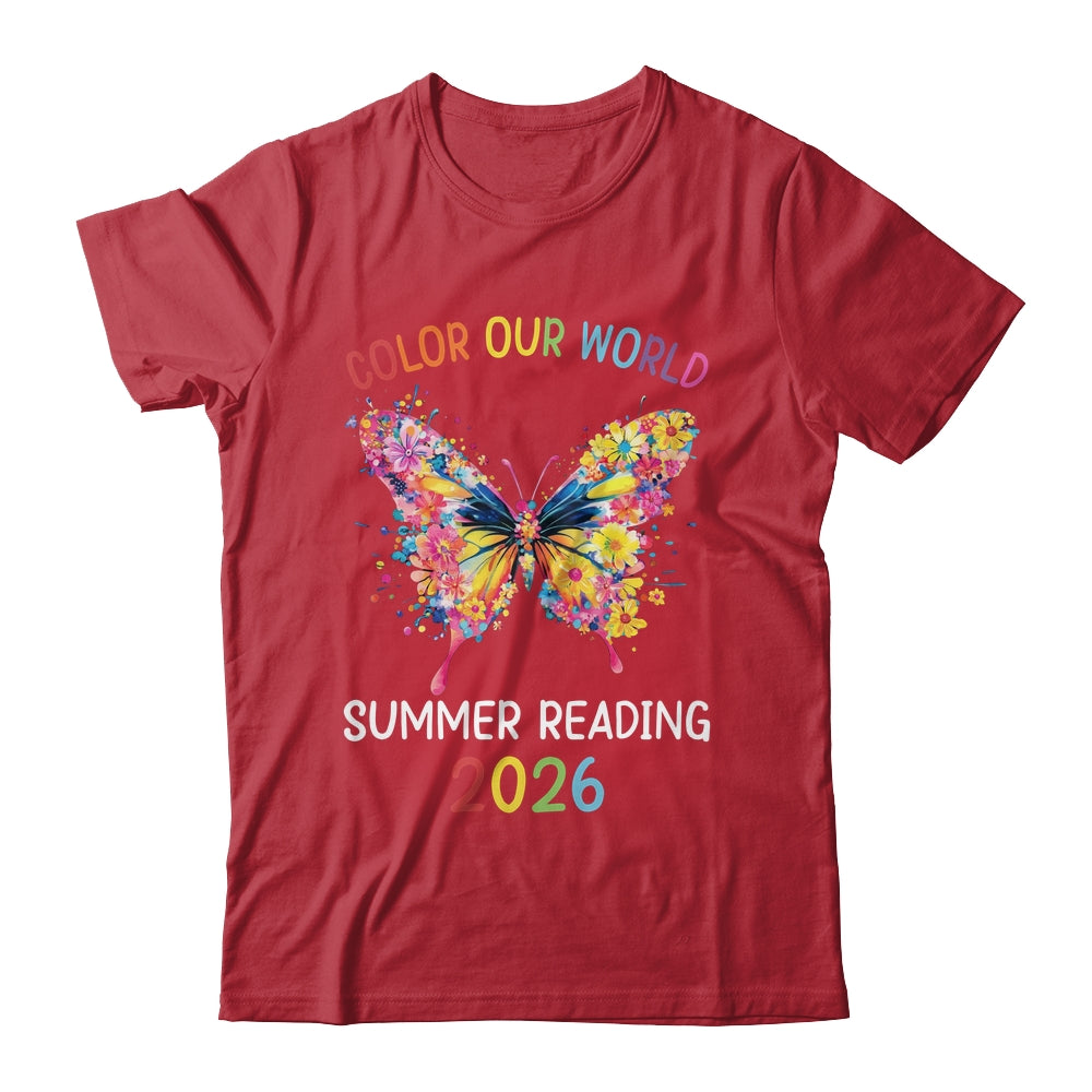 Color Our World Summer Reading Program 2026 Butterfly Shirt & Hoodie | siriusteestore