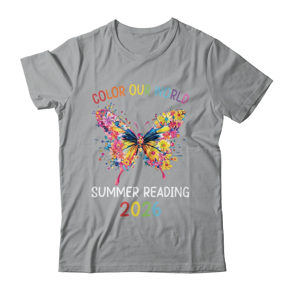 Color Our World Summer Reading Program 2026 Butterfly Shirt & Hoodie | siriusteestore