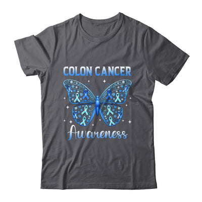 Colorectal Colon Cancer Awareness Blue Ribbon Butterfly Shirt & Hoodie | siriusteestore