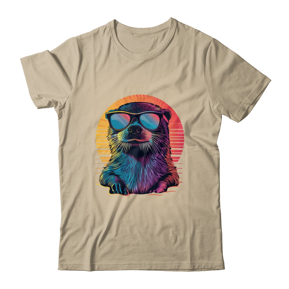 Colorful Art Sunglasses Otter Sea Otters Retro For Men Women Shirt & Tank Top | siriusteestore