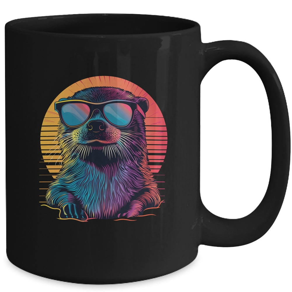 Colorful Art Sunglasses Otter Sea Otters Retro For Men Women Mug | siriusteestore
