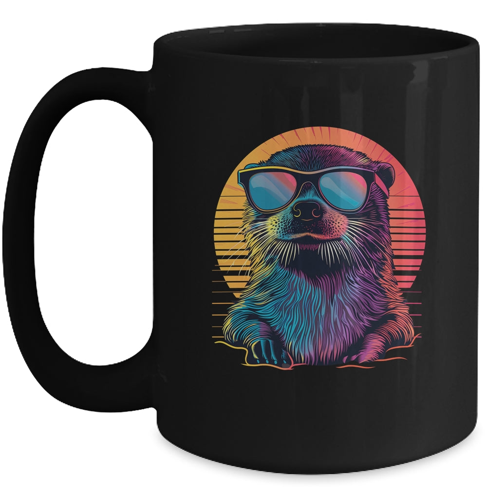 Colorful Art Sunglasses Otter Sea Otters Retro For Men Women Mug | siriusteestore