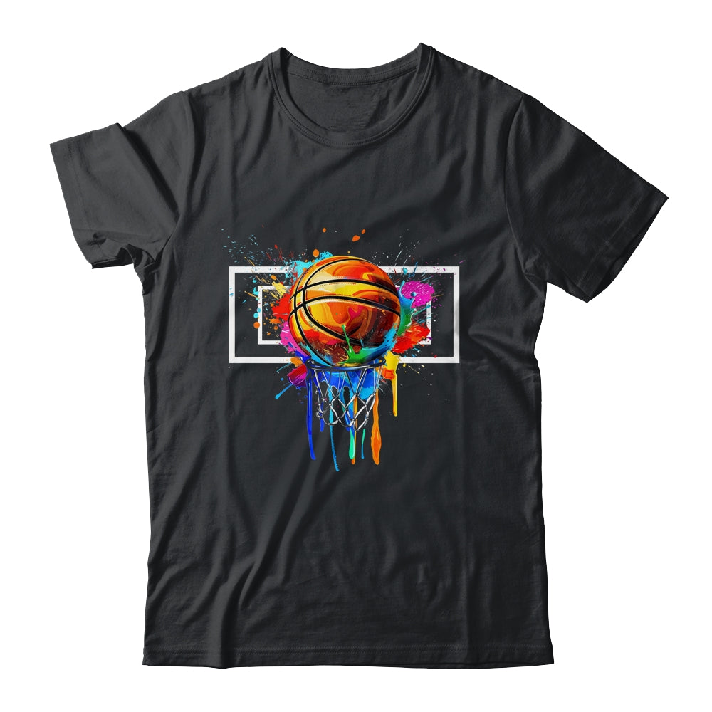 Colorful Basketball Hoop Net Tie Dye Color Splash Shirt & Tank Top | siriusteestore