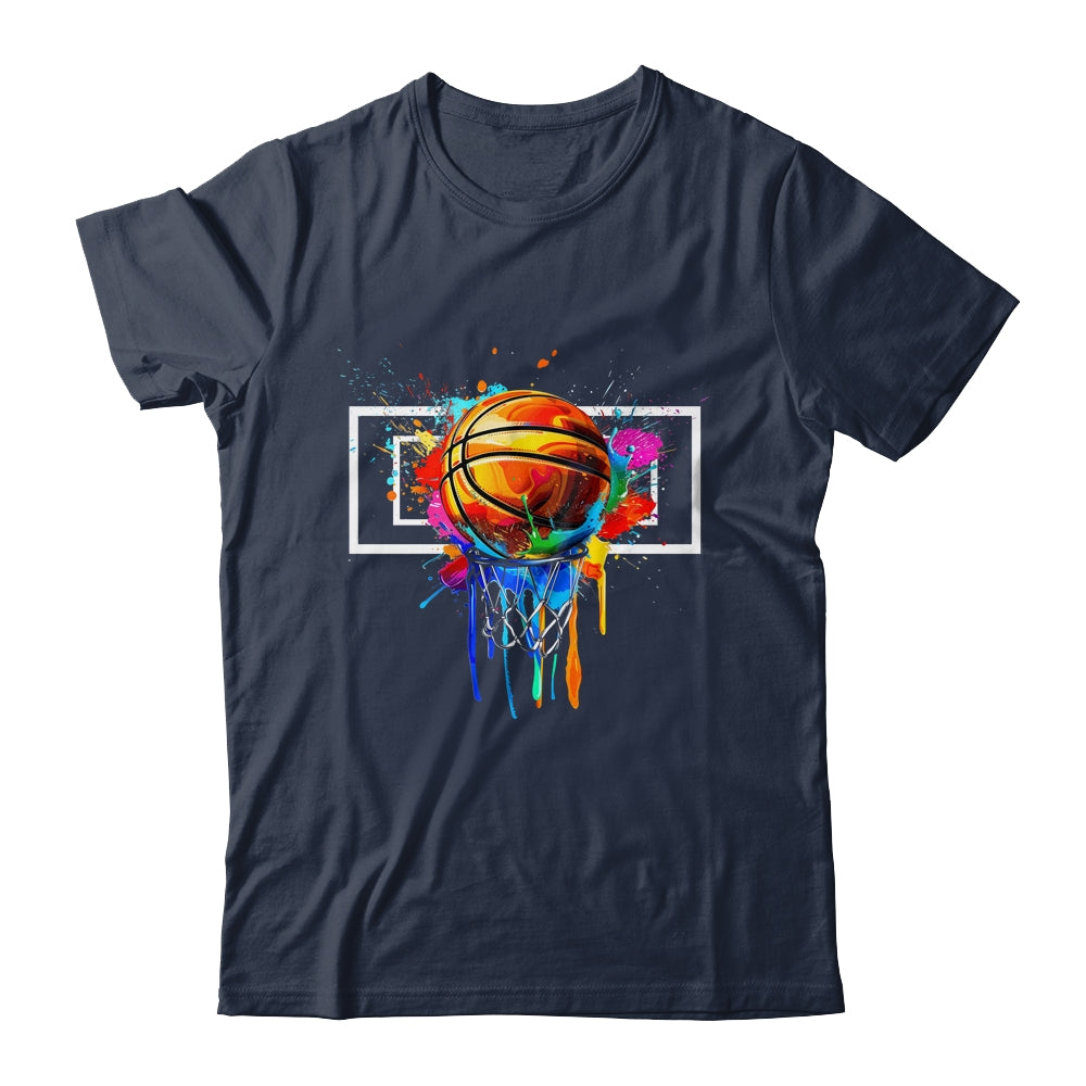 Colorful Basketball Hoop Net Tie Dye Color Splash Shirt & Tank Top | siriusteestore