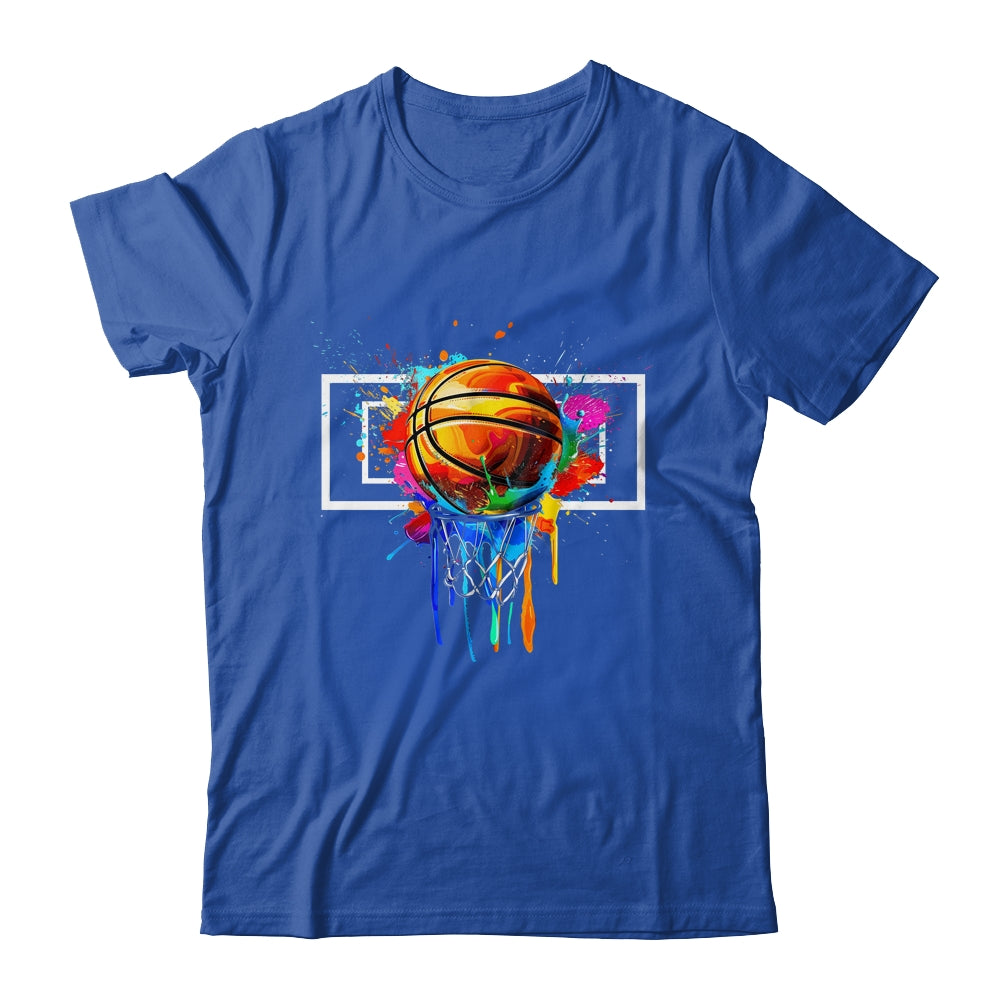 Colorful Basketball Hoop Net Tie Dye Color Splash Shirt & Tank Top | siriusteestore