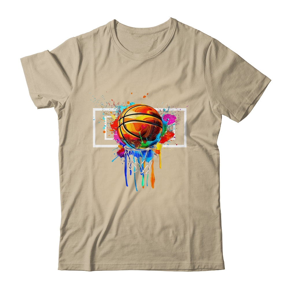 Colorful Basketball Hoop Net Tie Dye Color Splash Shirt & Tank Top | siriusteestore