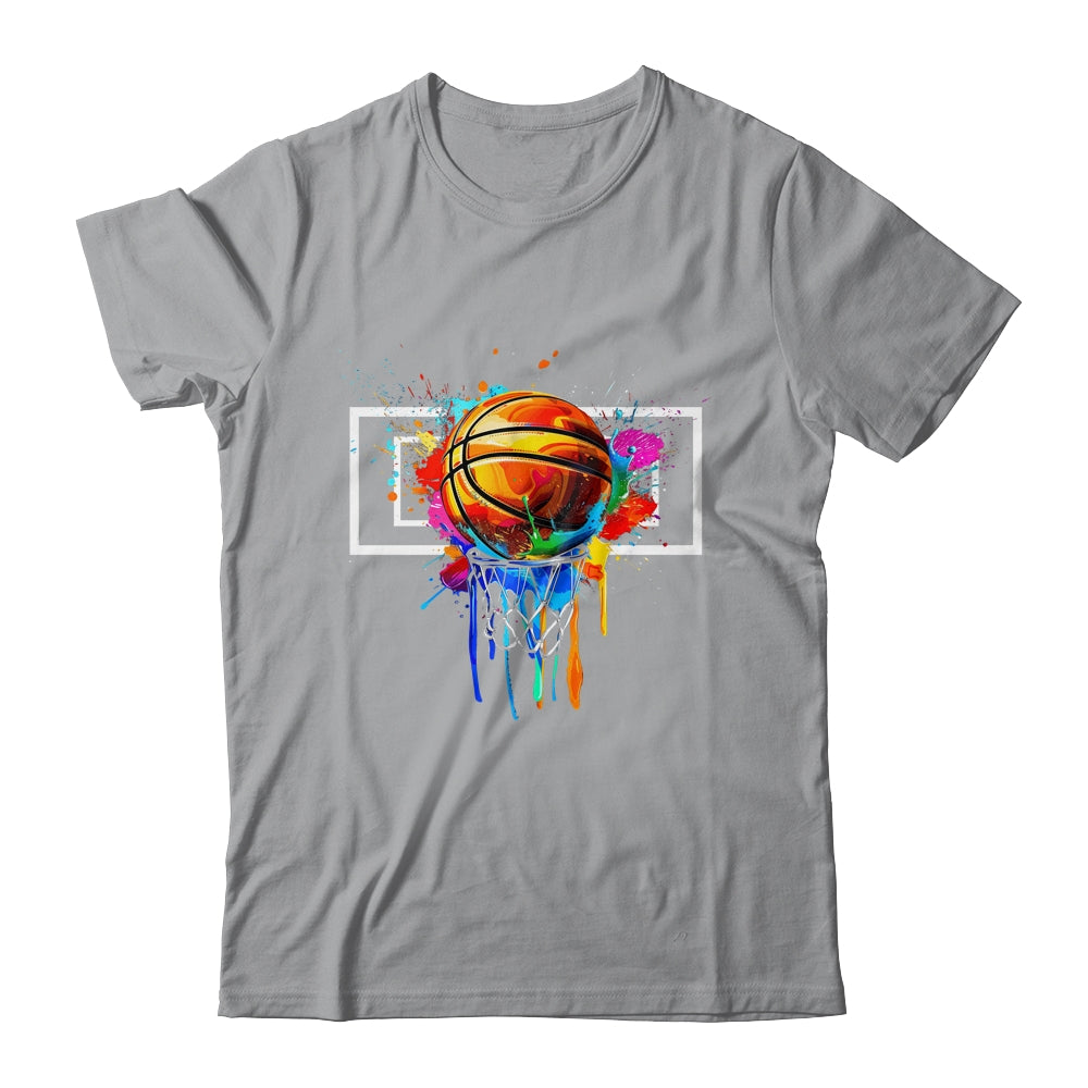 Colorful Basketball Hoop Net Tie Dye Color Splash Shirt & Tank Top | siriusteestore