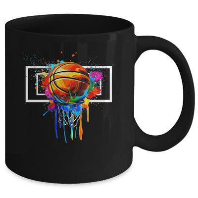 Colorful Basketball Hoop Net Tie Dye Color Splash Mug | siriusteestore