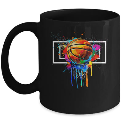 Colorful Basketball Hoop Net Tie Dye Color Splash Mug | siriusteestore