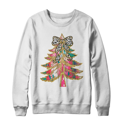 Colorful Bright Christmas Tree Coquette Bow Dalmatian Dots Shirt & Sweatshirt | siriusteestore