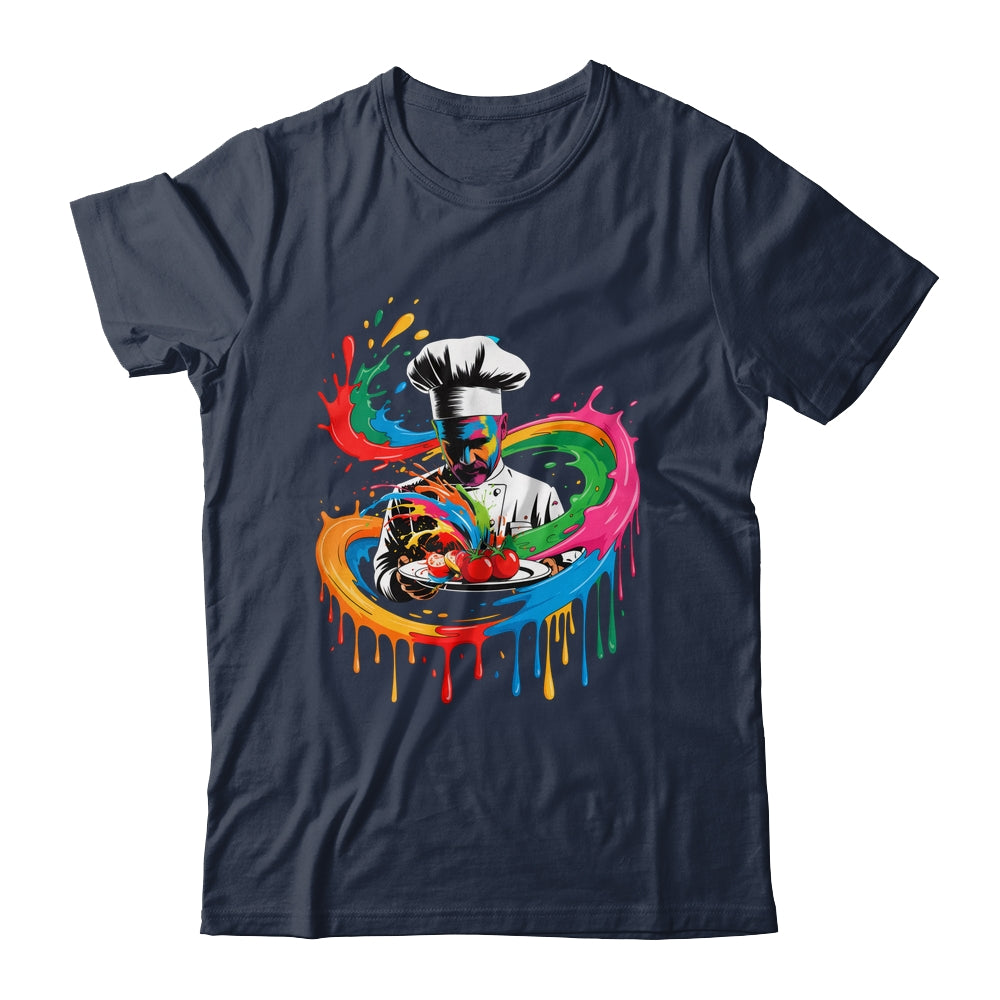 Colorful Chef Design With Splash Art Kitchen Cooking Lovers Shirt & Hoodie | siriusteestore