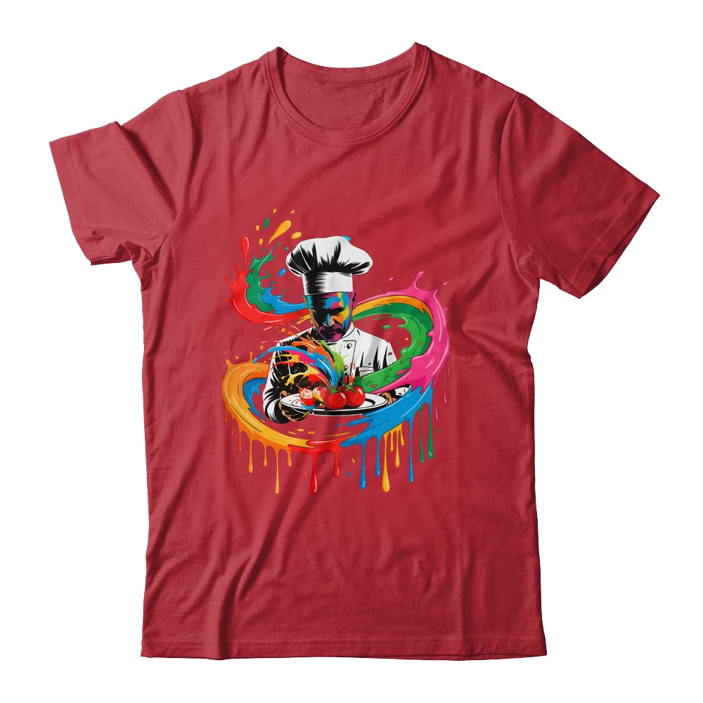 Colorful Chef Design With Splash Art Kitchen Cooking Lovers Shirt & Hoodie | siriusteestore