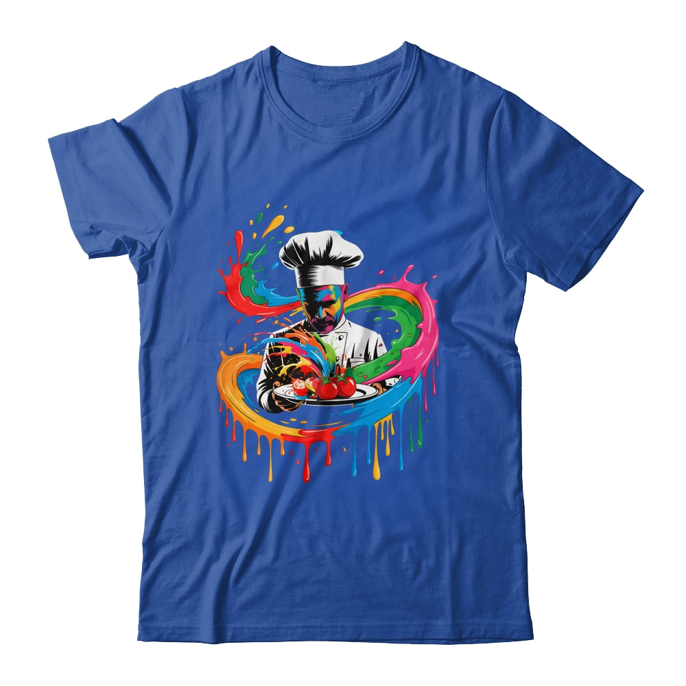 Colorful Chef Design With Splash Art Kitchen Cooking Lovers Shirt & Hoodie | siriusteestore