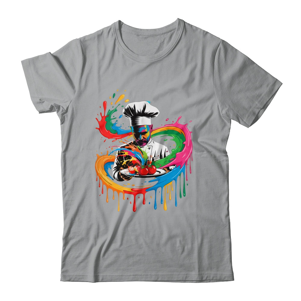 Colorful Chef Design With Splash Art Kitchen Cooking Lovers Shirt & Hoodie | siriusteestore