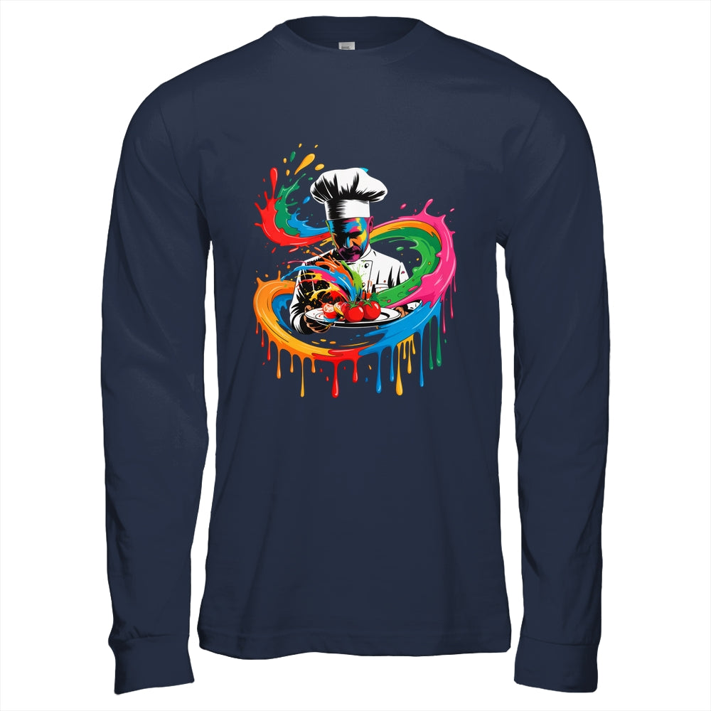 Colorful Chef Design With Splash Art Kitchen Cooking Lovers Shirt & Hoodie | siriusteestore