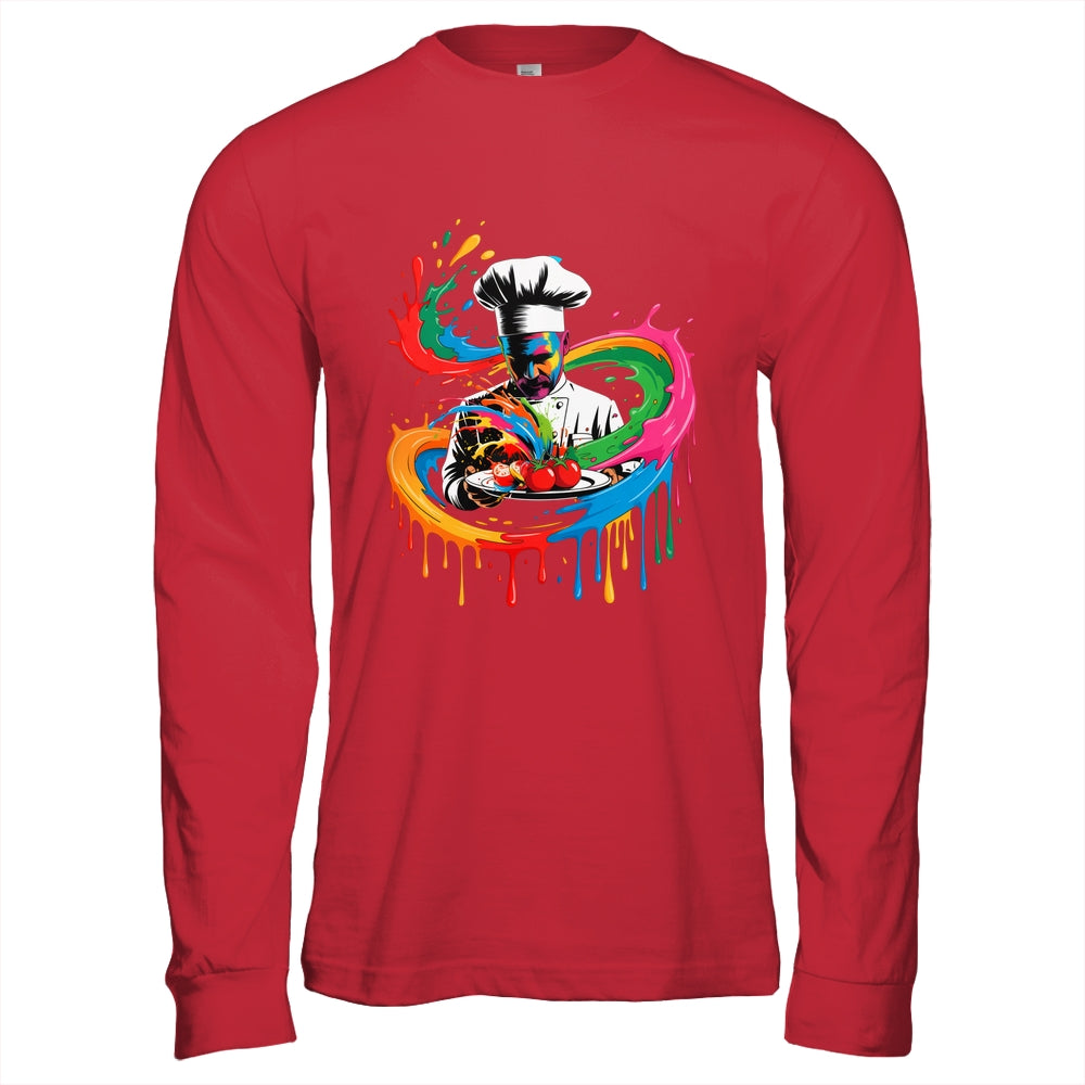 Colorful Chef Design With Splash Art Kitchen Cooking Lovers Shirt & Hoodie | siriusteestore