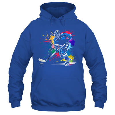 Colorful Ice Hockey Fan Player Tie Dye Color Splash Sports Shirt & Tank Top | siriusteestore