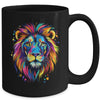 Colorful Lion Spirit Animal Multicolor Art Leo Lion Graphic Mug | siriusteestore