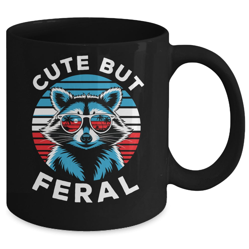 Colorful Racoon With Sunglasses Racoon Funny 4th Of July Mug | siriusteestore