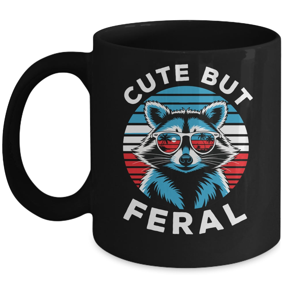 Colorful Racoon With Sunglasses Racoon Funny 4th Of July Mug | siriusteestore