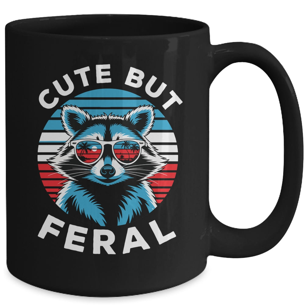 Colorful Racoon With Sunglasses Racoon Funny 4th Of July Mug | siriusteestore