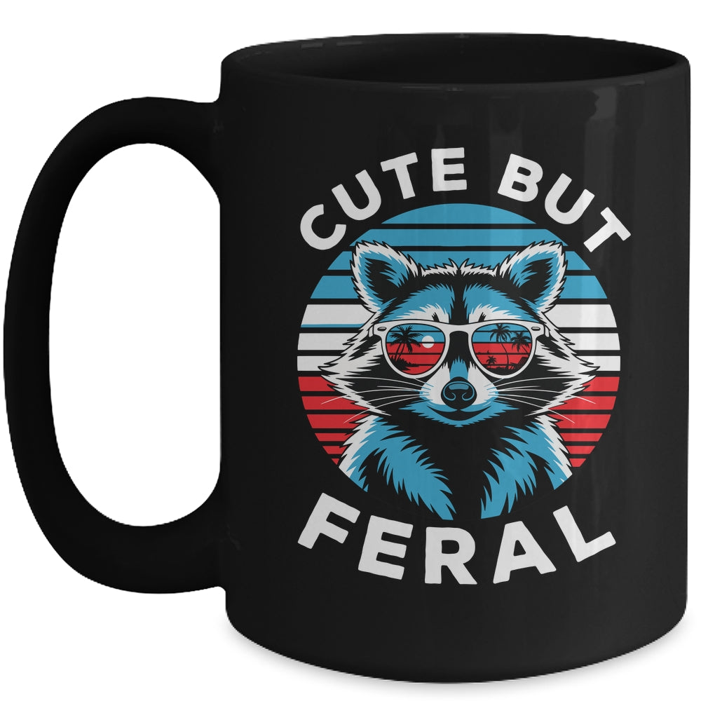 Colorful Racoon With Sunglasses Racoon Funny 4th Of July Mug | siriusteestore