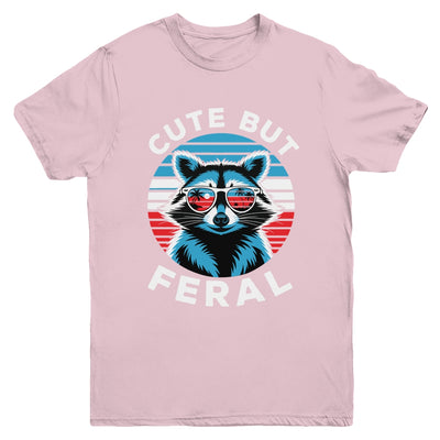 Colorful Racoon With Sunglasses Racoon Funny 4th Of July Youth Shirt | siriusteestore