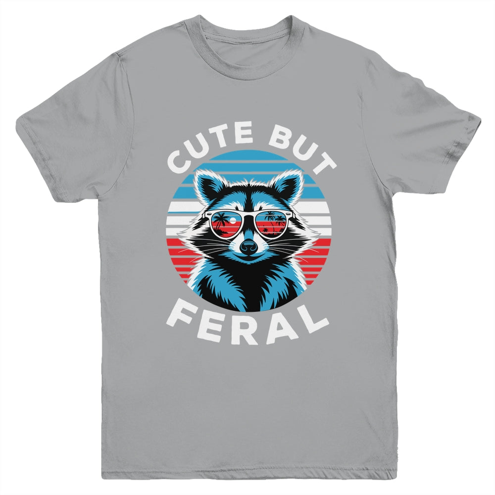 Colorful Racoon With Sunglasses Racoon Funny 4th Of July Youth Shirt | siriusteestore