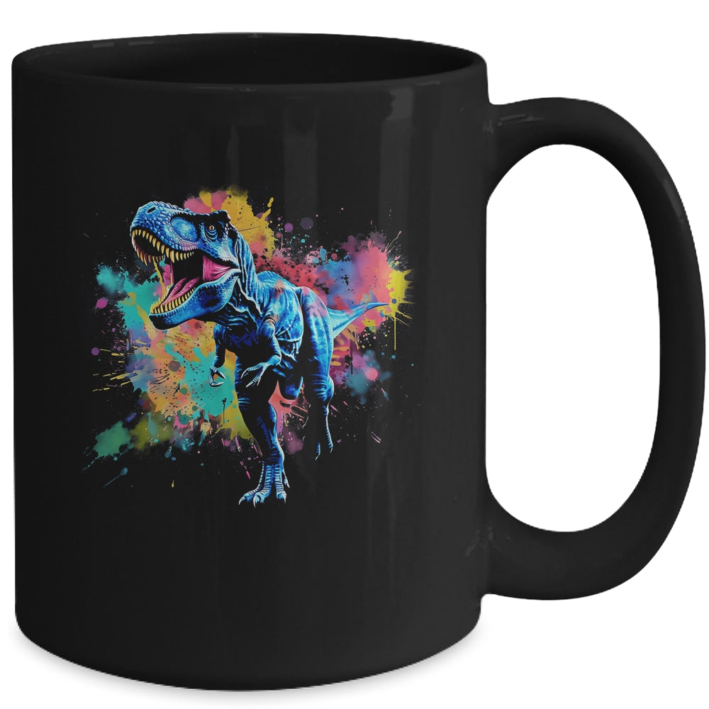 Colorful Retro Dinosaur T-Rex For Men Kids Women Funny Mug | siriusteestore