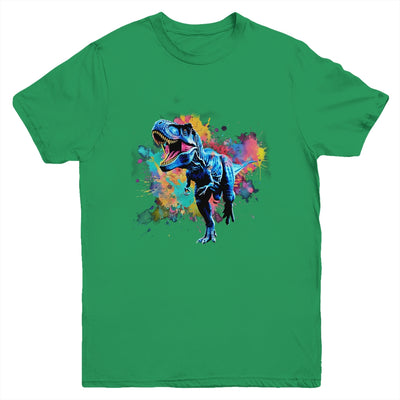 Colorful Retro Dinosaur T-Rex For Men Kids Women Funny Youth Shirt | siriusteestore