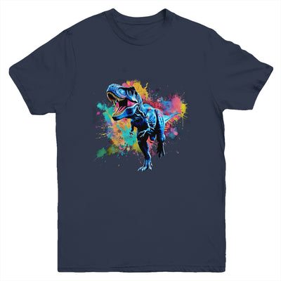 Colorful Retro Dinosaur T-Rex For Men Kids Women Funny Youth Shirt | siriusteestore