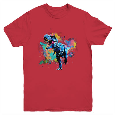 Colorful Retro Dinosaur T-Rex For Men Kids Women Funny Youth Shirt | siriusteestore