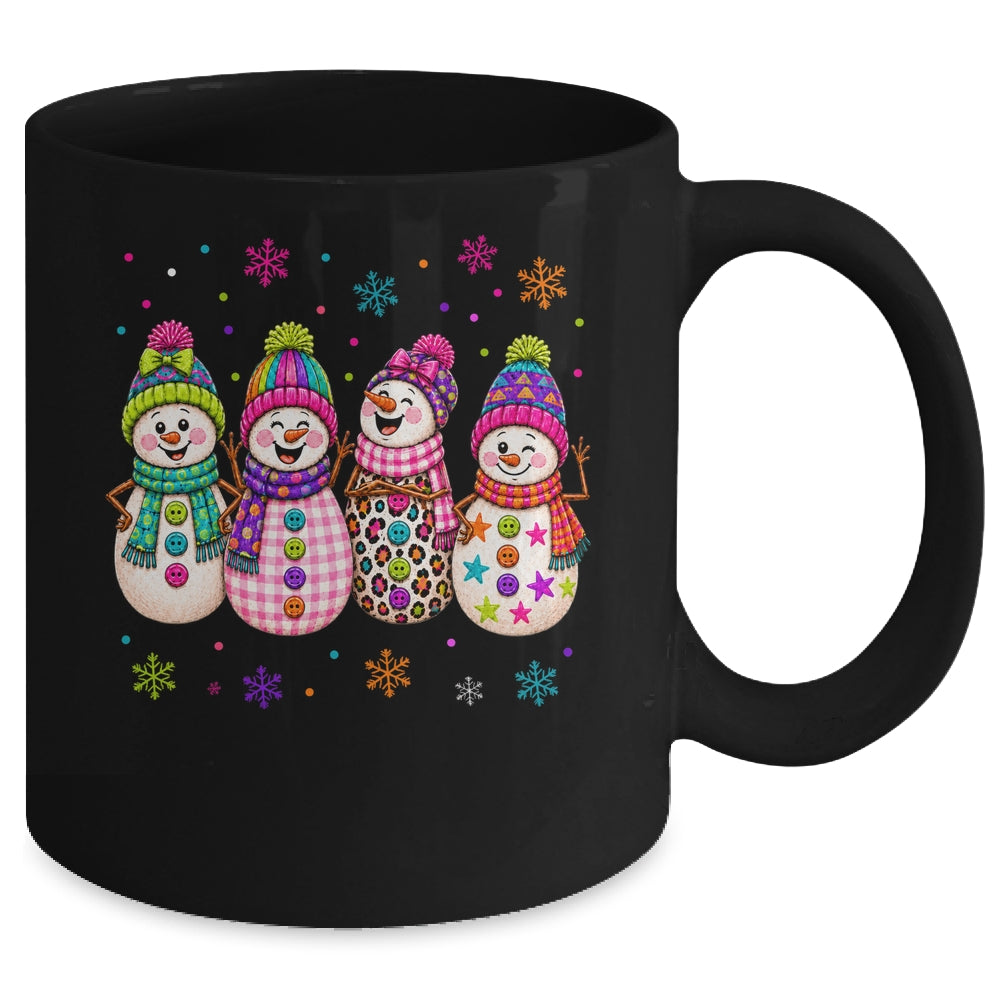 Colorful Retro Snowman Christmas Cute Snowmen Holiday Winter Mug | siriusteestore