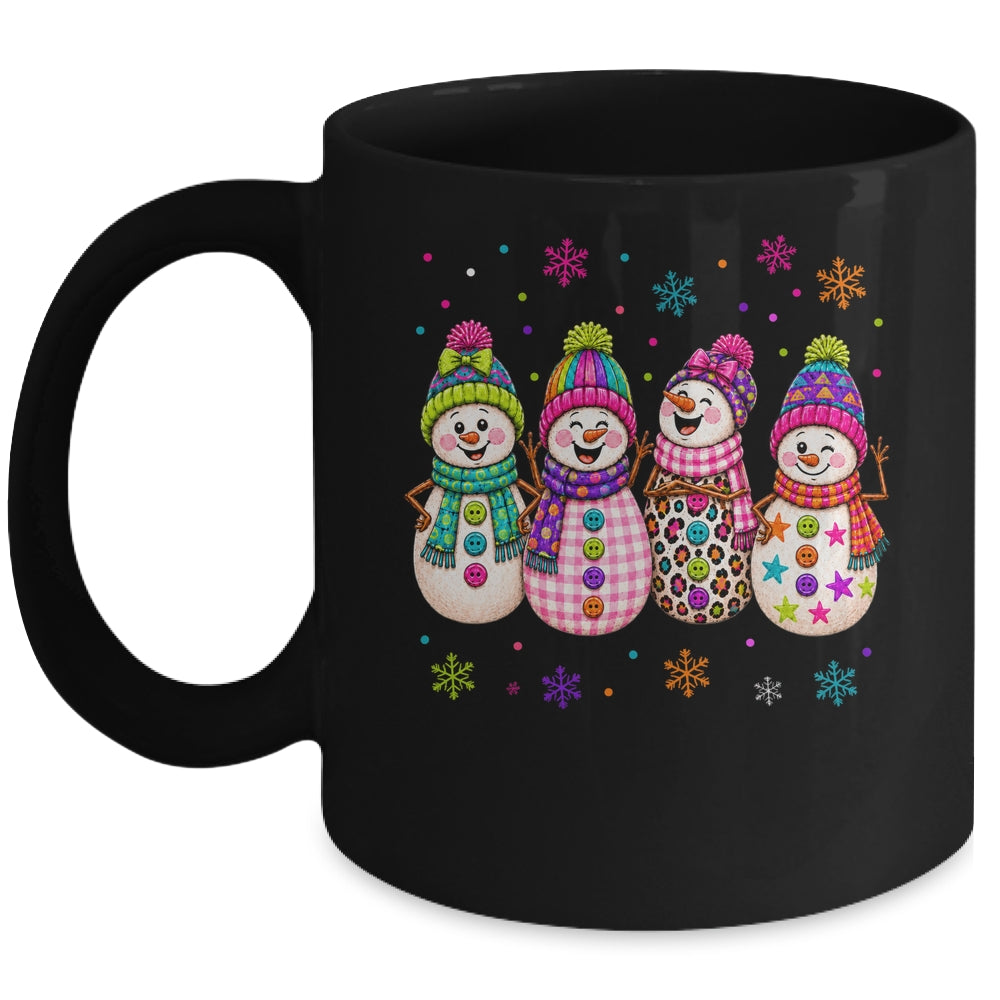 Colorful Retro Snowman Christmas Cute Snowmen Holiday Winter Mug | siriusteestore