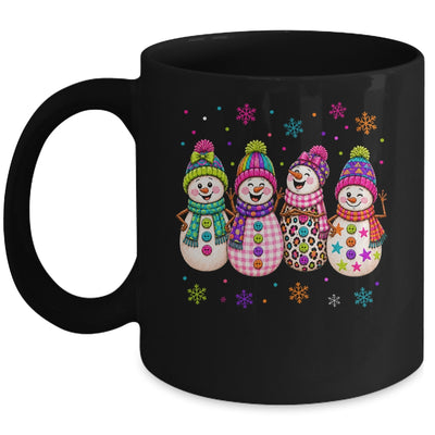 Colorful Retro Snowman Christmas Cute Snowmen Holiday Winter Mug | siriusteestore