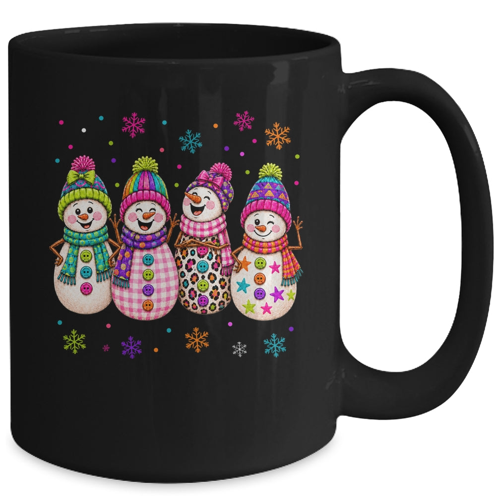 Colorful Retro Snowman Christmas Cute Snowmen Holiday Winter Mug | siriusteestore