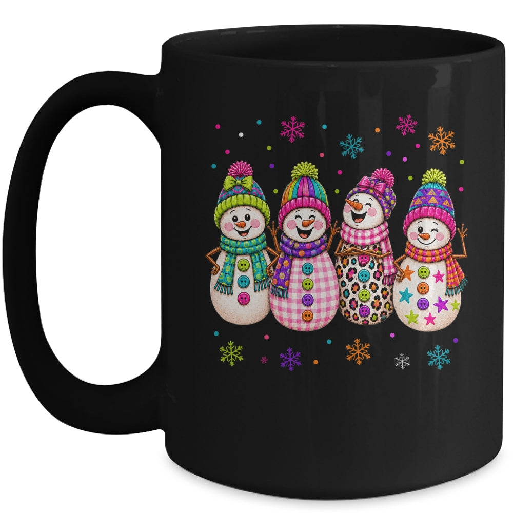 Colorful Retro Snowman Christmas Cute Snowmen Holiday Winter Mug | siriusteestore