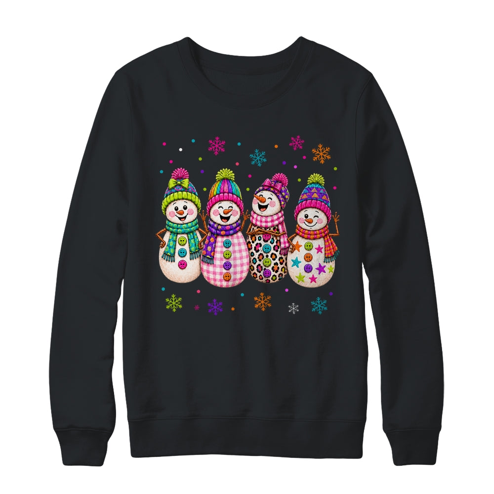 Colorful Retro Snowman Christmas Cute Snowmen Holiday Winter Shirt & Sweatshirt | siriusteestore