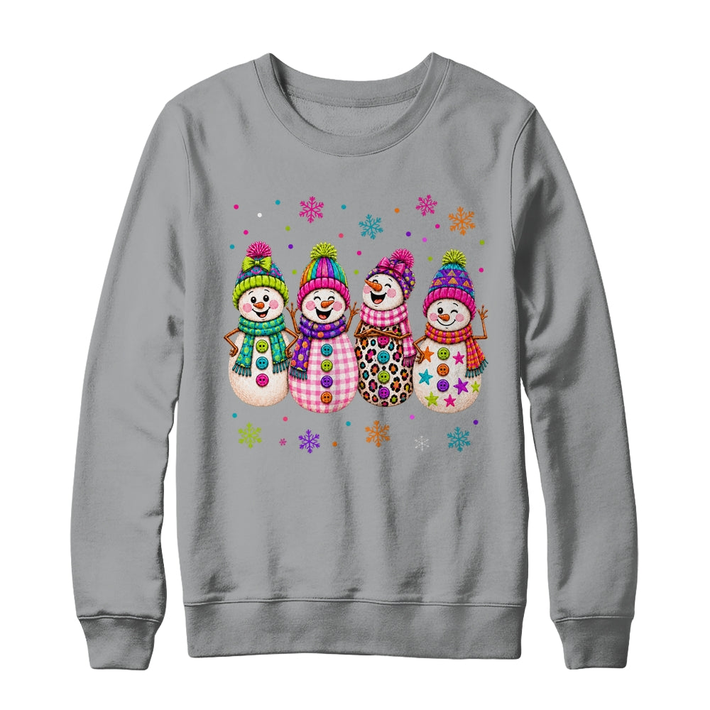 Colorful Retro Snowman Christmas Cute Snowmen Holiday Winter Shirt & Sweatshirt | siriusteestore