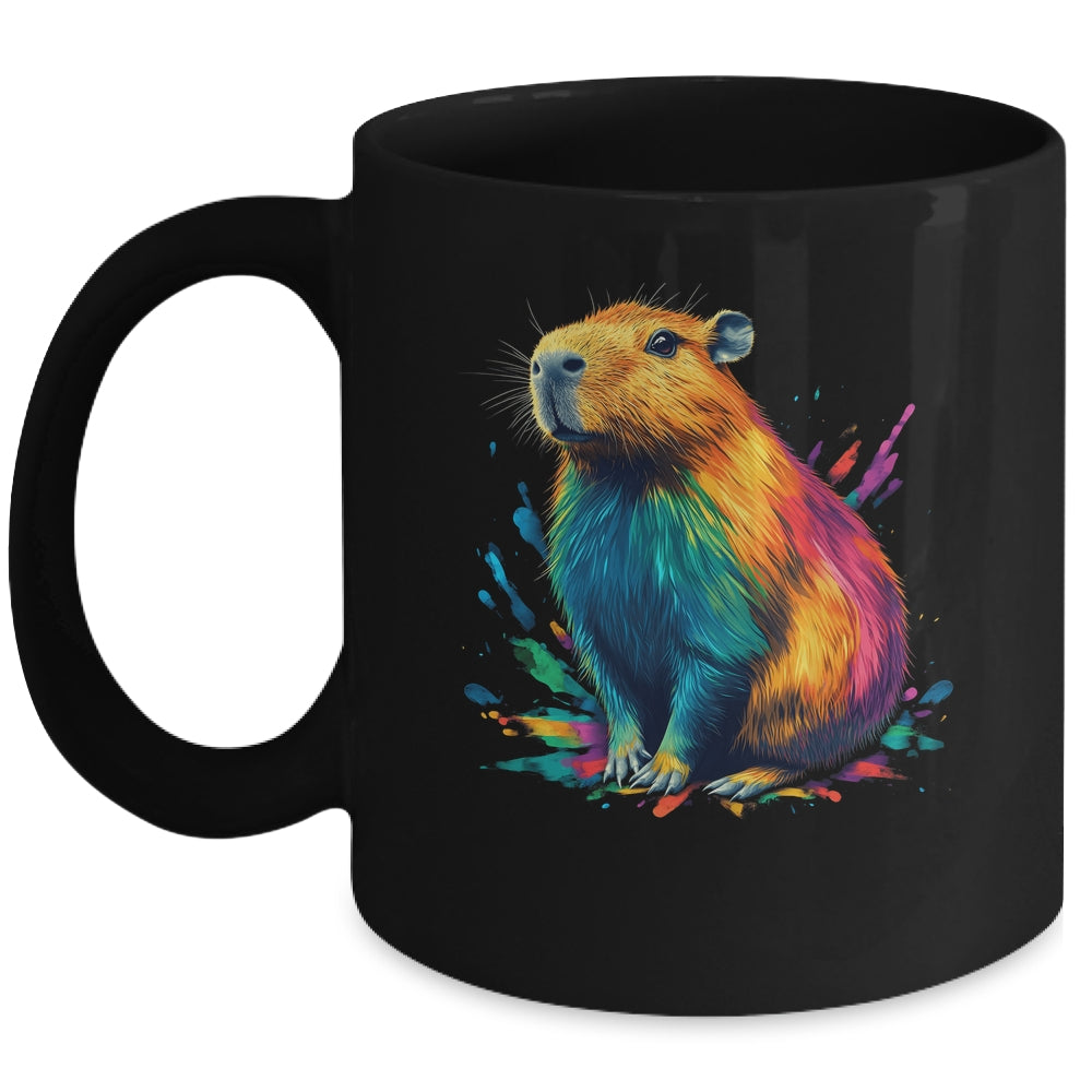 Colorful Watercolor Capybara Art Design For Men Women Kids Mug | siriusteestore