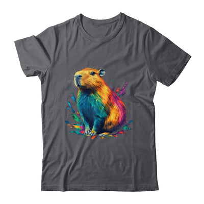 Colorful Watercolor Capybara Art Design For Men Women Kids Shirt & Tank Top | siriusteestore
