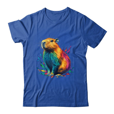 Colorful Watercolor Capybara Art Design For Men Women Kids Shirt & Tank Top | siriusteestore